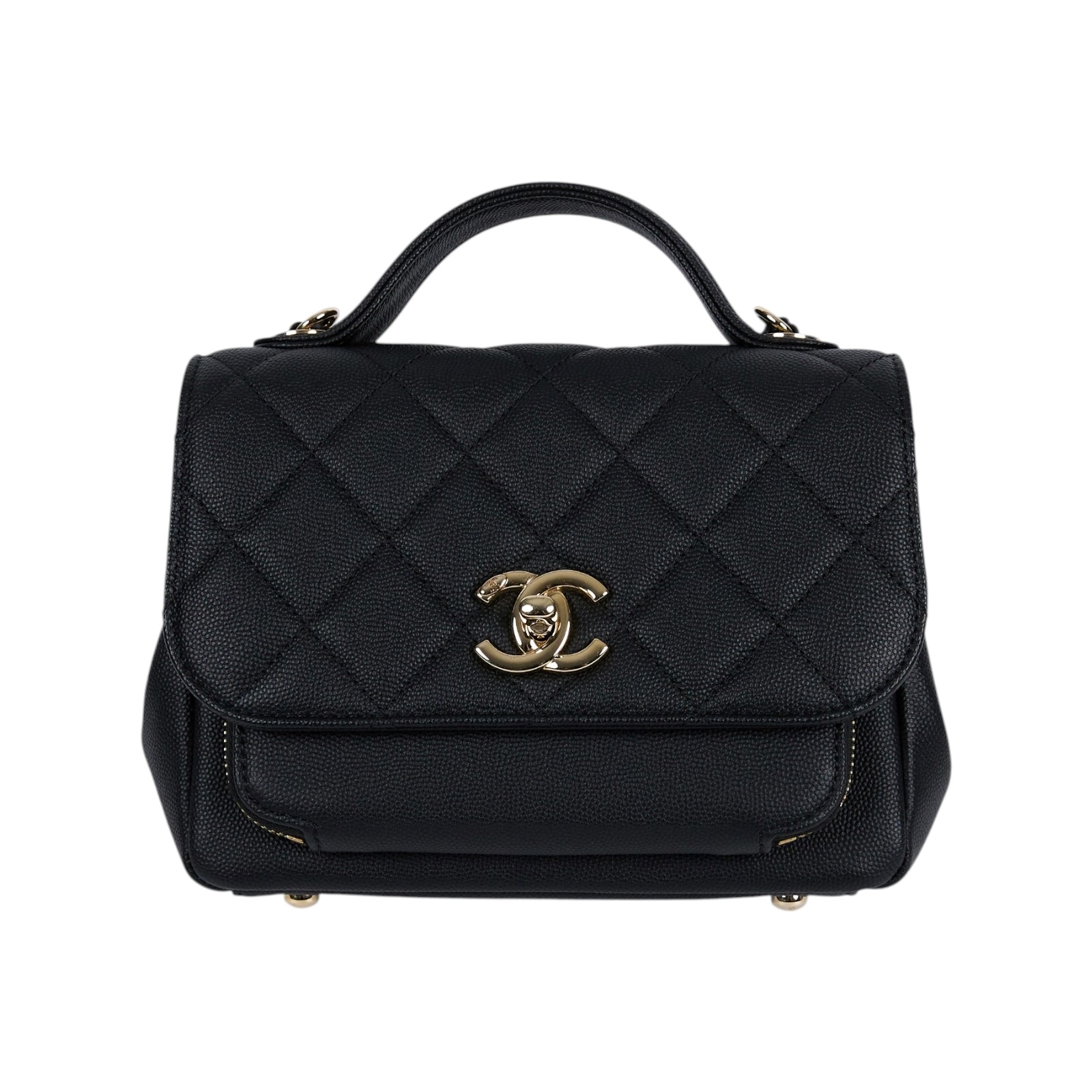 香奈兒 CHANEL CC logo 荔枝皮 斜背 小型 郵差包 口蓋包 A93749 28開黑金荔枝2WAY 防塵袋/保證卡