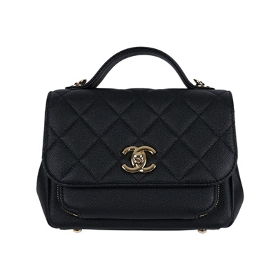 香奈兒 CHANEL CC logo 荔枝皮 斜背 小型 郵差包 口蓋包 A93749 28開黑金荔枝2WAY 防塵袋/保證卡