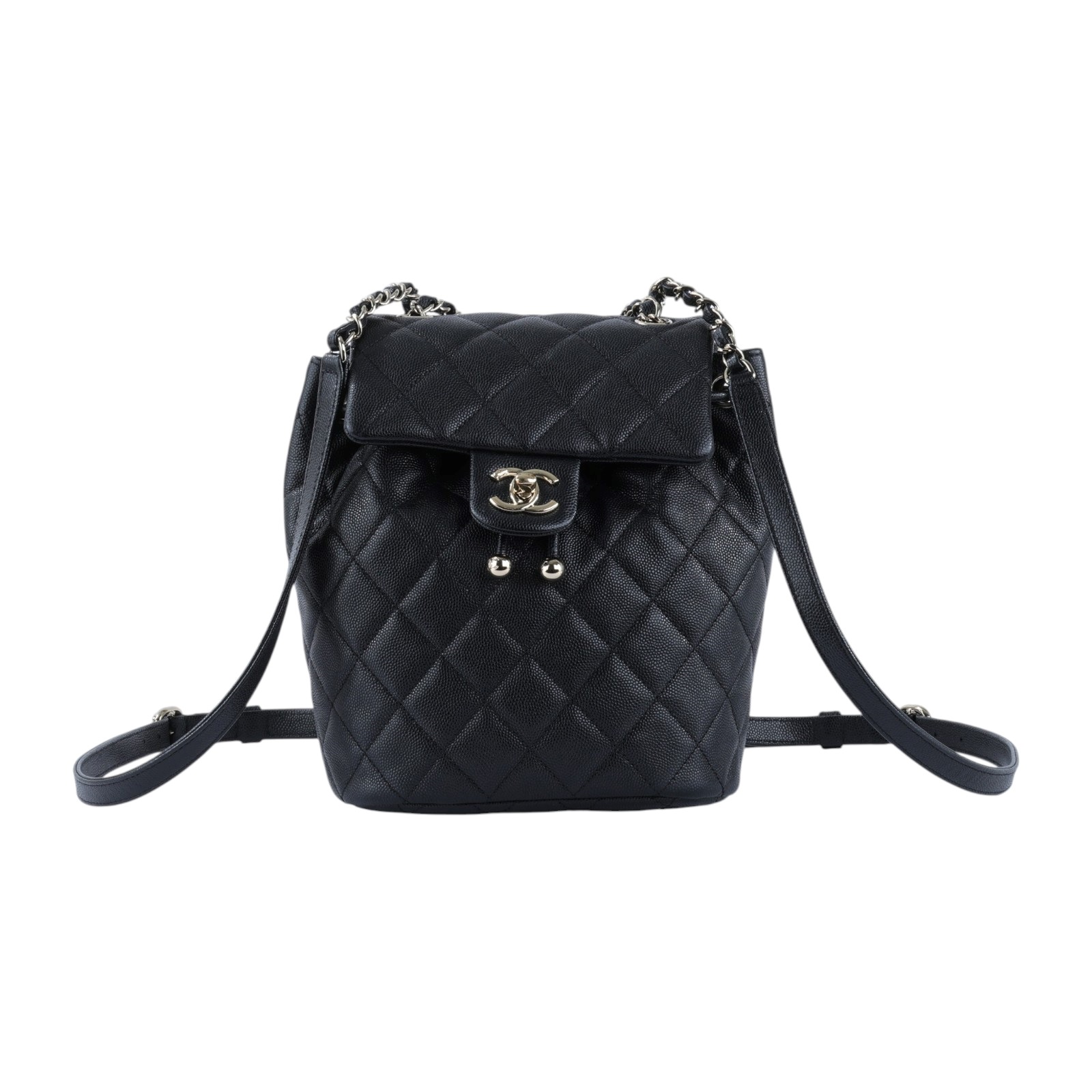 香奈兒 CHANEL 菱格 小型 雙肩 後背包 AS4058 晶片款 淡金荔枝後背包 原廠盒子/防塵袋
