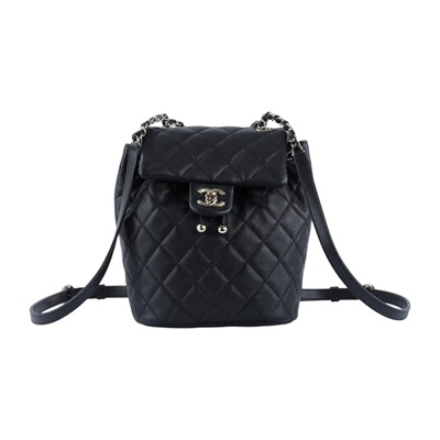 香奈兒 CHANEL 菱格 小型 雙肩 後背包 AS4058 晶片款 淡金荔枝後背包 原廠盒子/防塵袋