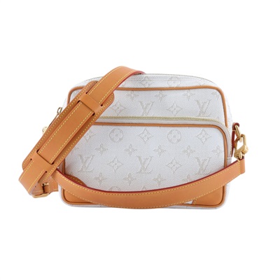 路易威登 LOUIS VUITTON Nil 相機包 肩背包 斜背包 M14682 晶片款 白原花Nil 相機包 原廠盒子/防塵袋/購買證明