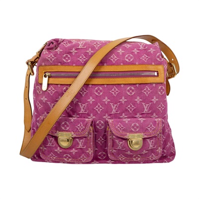 路易威登 LOUIS VUITTON Baggy GM 肩背包 斜背包 M95210 粉牛仔Baggy GM托特包 無附屬品