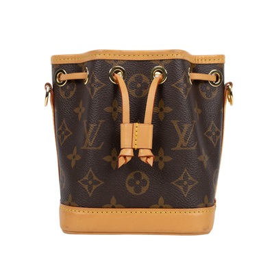 路易威登 LOUIS VUITTON Nano Noé 原花 束口水桶包 M81266 晶片款 原花NANO NOE水桶包 原廠盒子/防塵袋/背帶2/購買證明