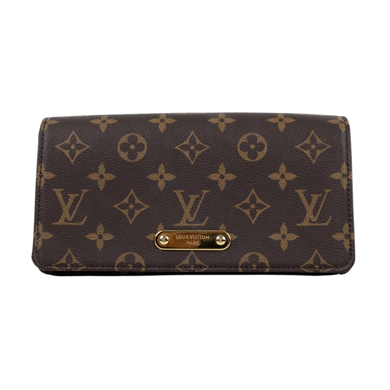 路易威登 LOUIS VUITTON Wallet On Chain Lily 三合一 斜挎包 經典原花 帆布 錢包 M82509 晶片款  鏈帶