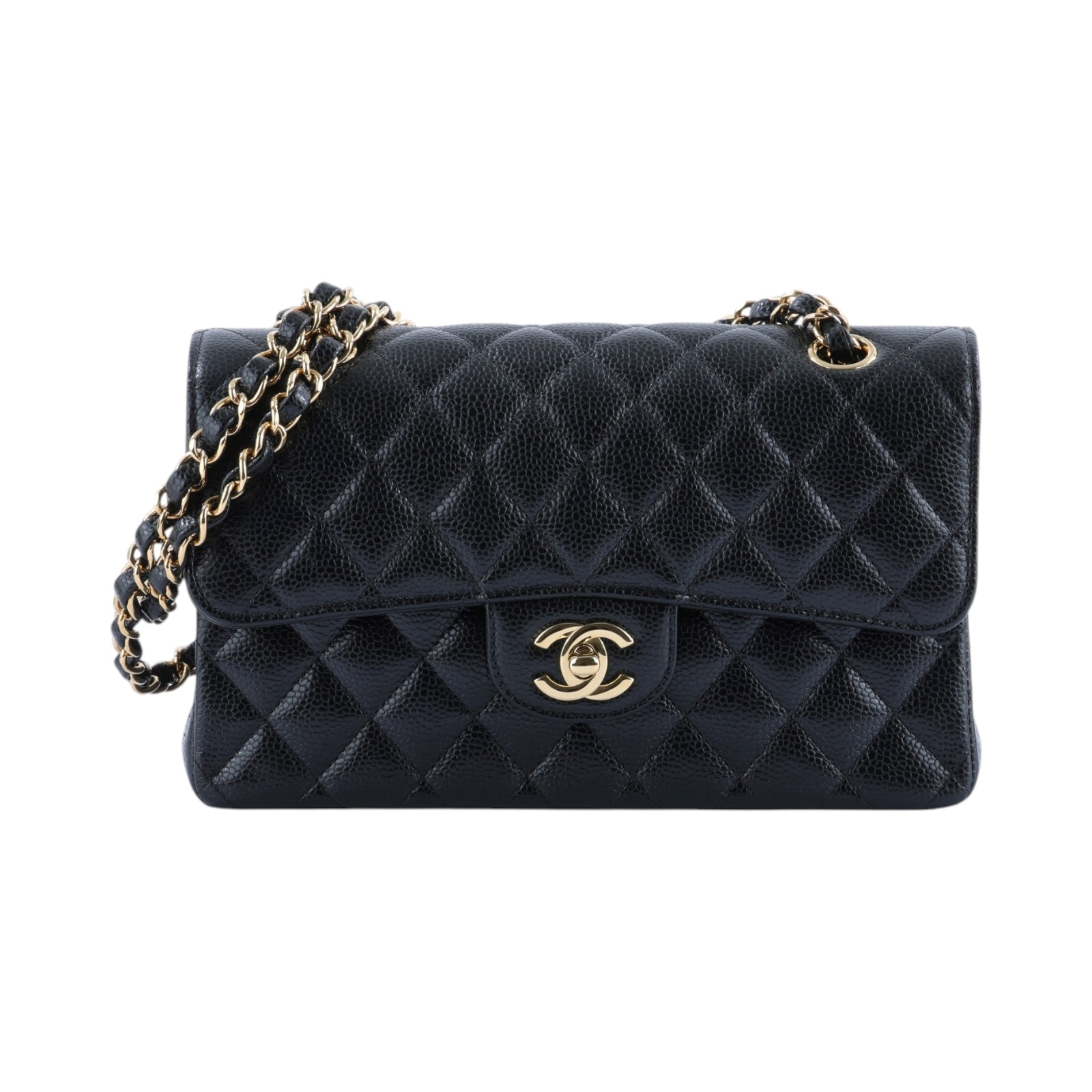 香奈兒 CHANEL CF 經典 11.12 口蓋包 A01112 晶片款 黑金荔枝COCO23 防塵袋