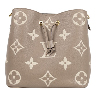 路易威登 LOUIS VUITTON NéoNoé MM 皮革 肩背 水桶包 斑鳩灰色/奶油色 M45555 斑鳩灰NEONOE MM 防塵袋/內袋/背帶2