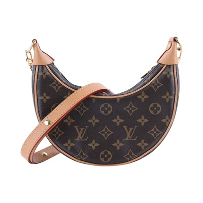 路易威登 LOUIS VUITTON Loop 半月 法棍包 豌豆包 老花 腋下單肩包 M81098 晶片款 原花LOOP彎月包 PM 背帶2