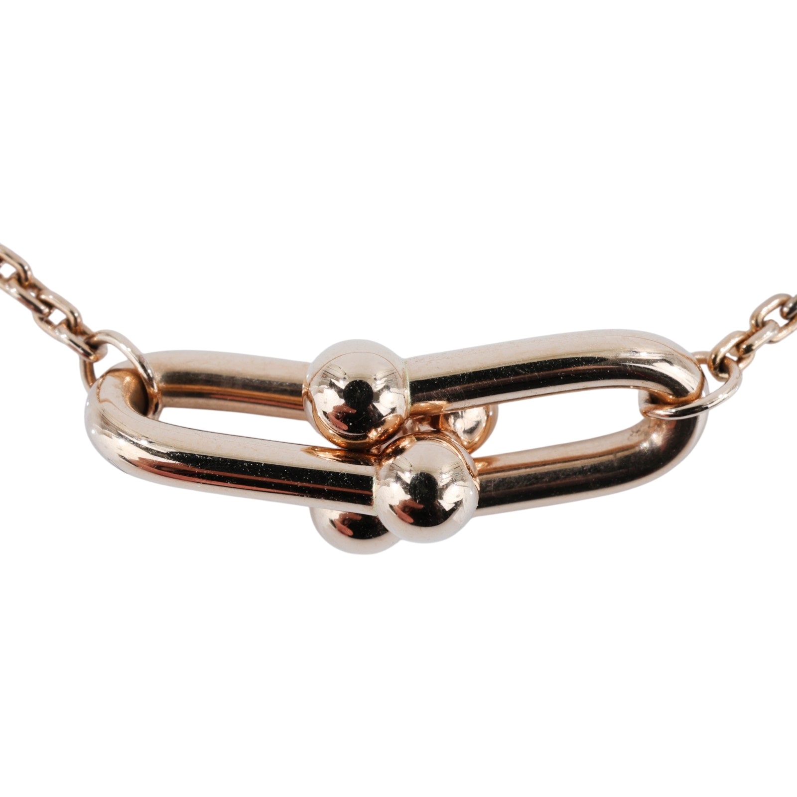 蒂芙尼 TIFFANY＆CO. HardWear 雙鏈結扣環項鍊 小型款 75060726  原廠盒子/防塵袋/購買證明