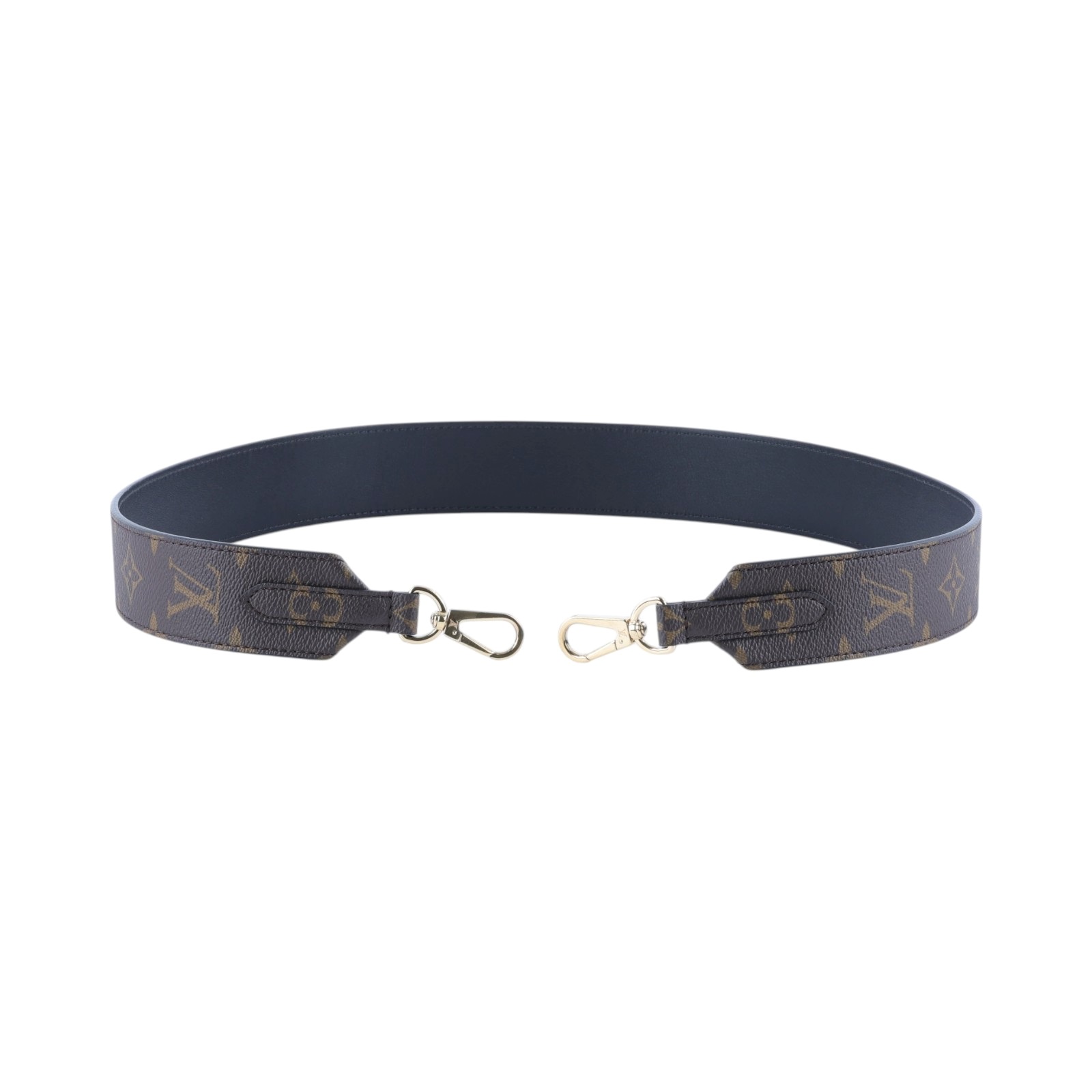 路易威登 LOUIS VUITTON Monogram 肩背帶 黑色 J02288 原花背帶 原廠盒子/防塵袋