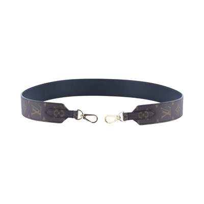 路易威登 LOUIS VUITTON Monogram 肩背帶 黑色 J02288 原花背帶 原廠盒子/防塵袋