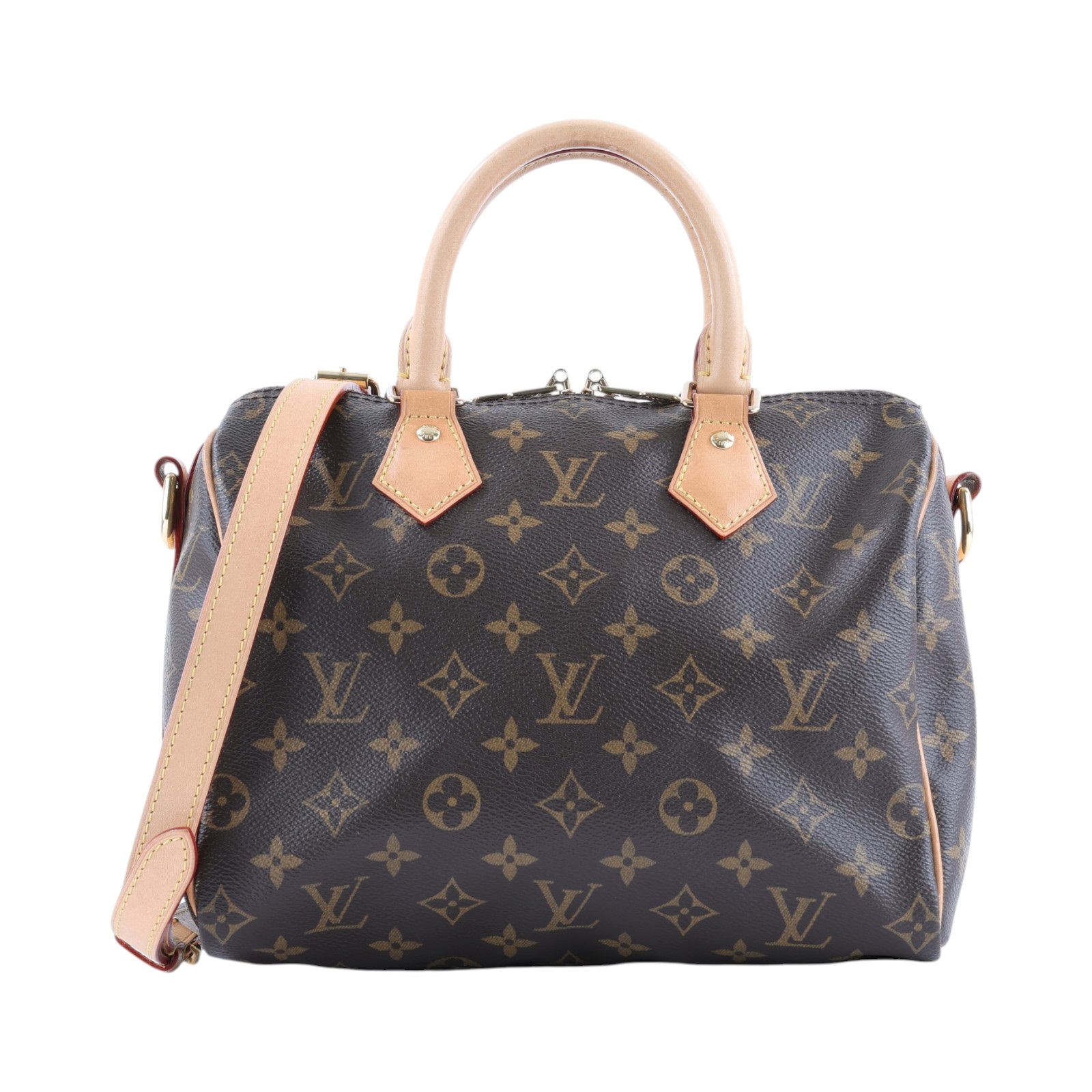 路易威登 LOUIS VUITTON Speedy Bandoulière 25  波士頓包 手提包 經典帆布 M46977 晶片款  原廠盒子/防塵袋/背帶/鎖頭/鑰匙/購買證明
