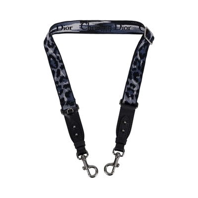 迪奧 CHRISTIAN DIOR 刺繡 肩帶 背帶 S8552CRHM 藍黑豹紋肩背帶 防塵袋