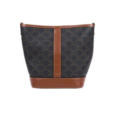 思琳 CELINE Triomphe帆布 小型 Bucket 肩背 水桶包 191442CAS 凱旋門SMALL BUCKET斜背包 防塵袋/購買證明