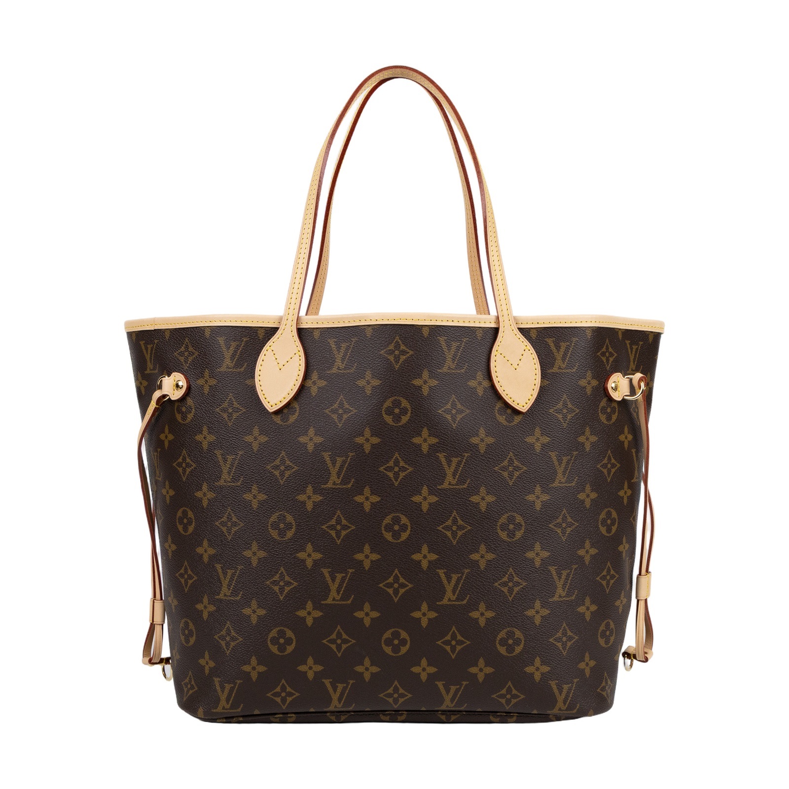 路易威登 LOUIS VUITTON Neverfull MM  經典帆布 肩背 購物袋 紅玫米黃雙色內襯 M46975 晶片款  防塵袋/內袋