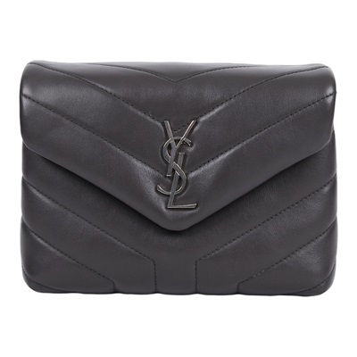 聖羅蘭 YSL SAINT LAURENT Loulou 絎縫 皮革 TOY 手袋 銀色五金 467072DV706 灰銀LOULOU TOY 防塵袋