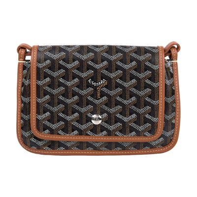 高雅德 GOYARD Plumet Pocket Wallet 肩背 隨身錢包 PLUMETPMLTY 焦糖黑PLUMET 防塵袋