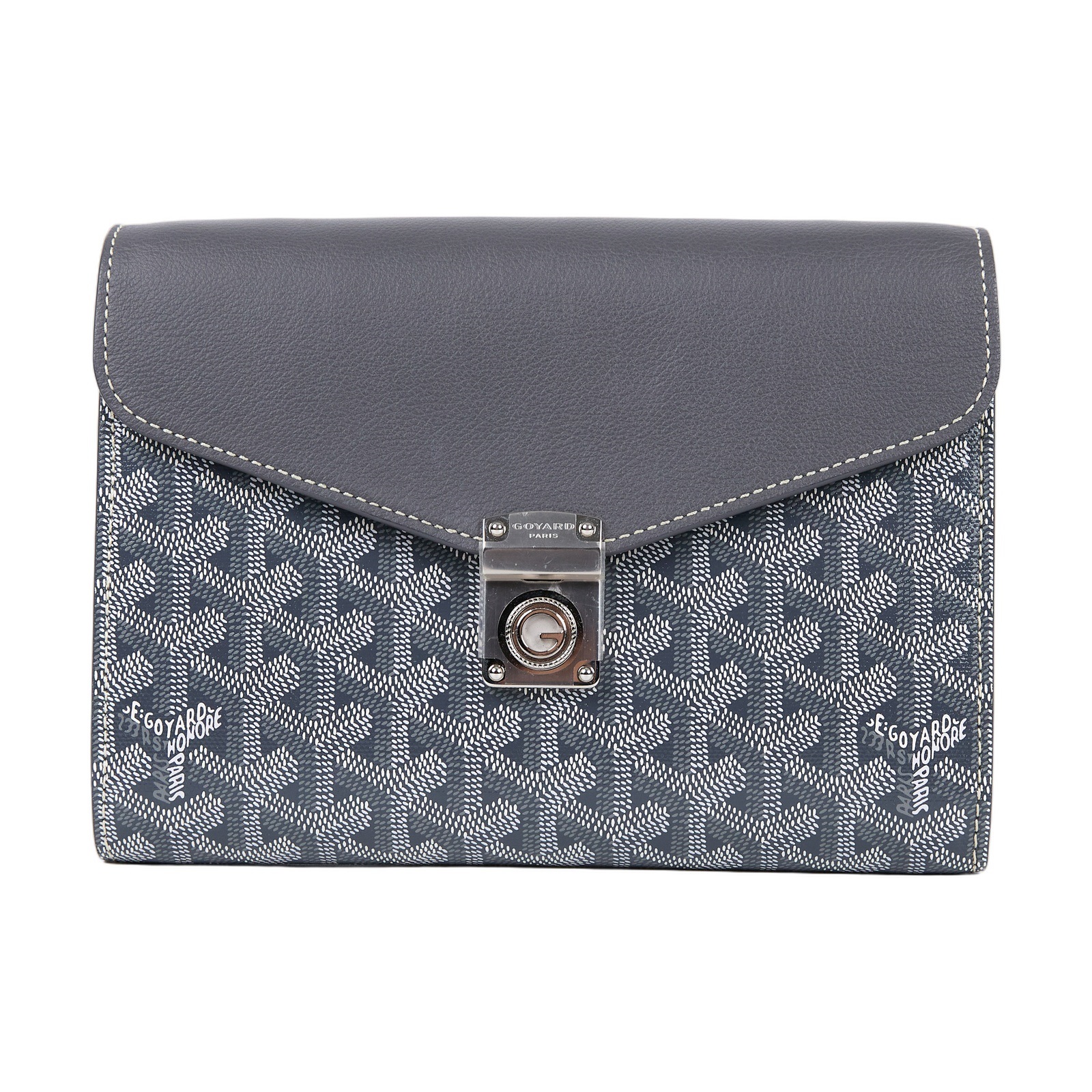 高雅德 GOYARD Chypre Wallet Pouch CHYPRPPMLTY 鐵灰Chypre PM 原廠盒子/防塵袋/購買證明/背帶