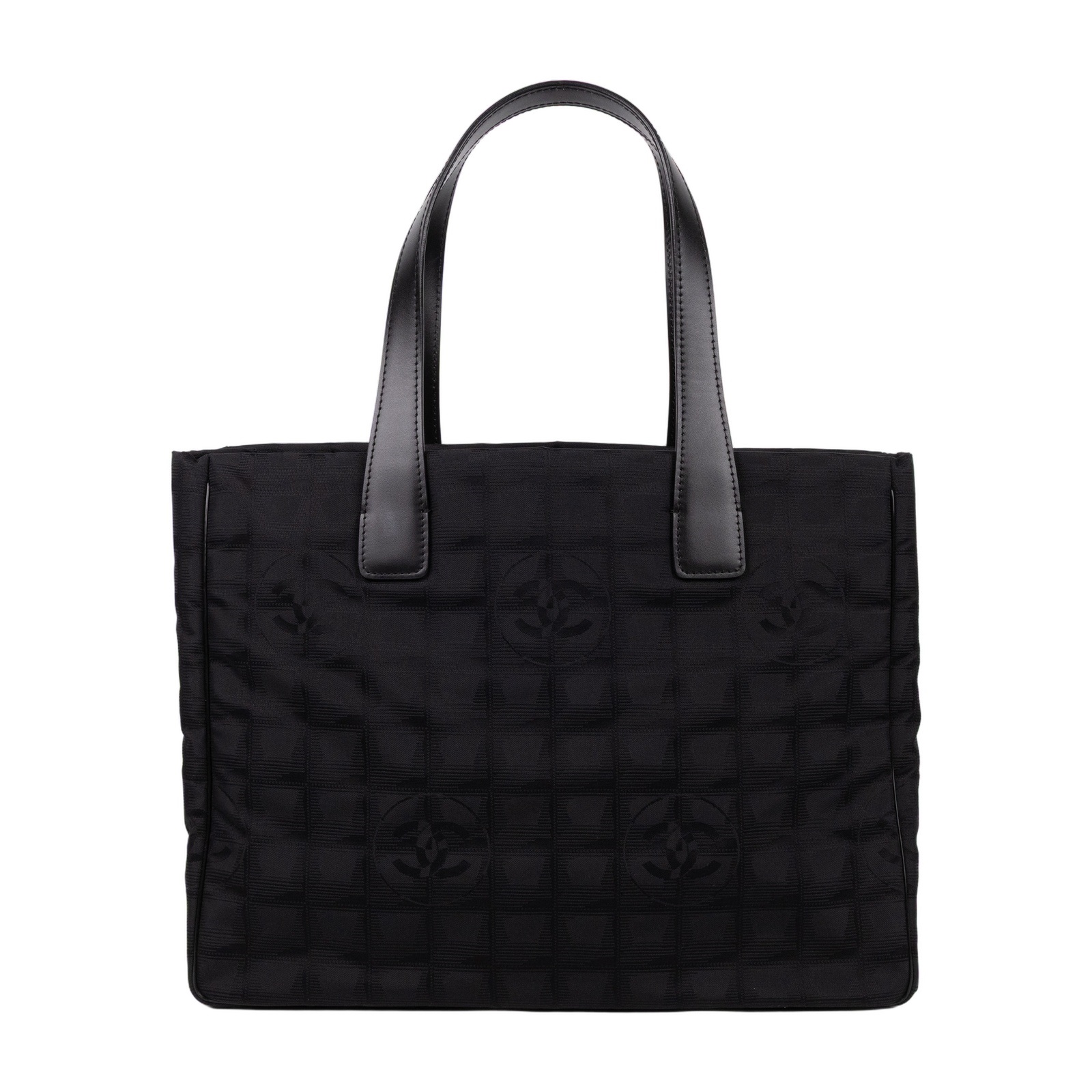 香奈兒 CHANEL New Travel Line MM 旅行袋 肩背包 托特包 手提包 A15991 9開黑尼龍Travel Line MM 保證卡