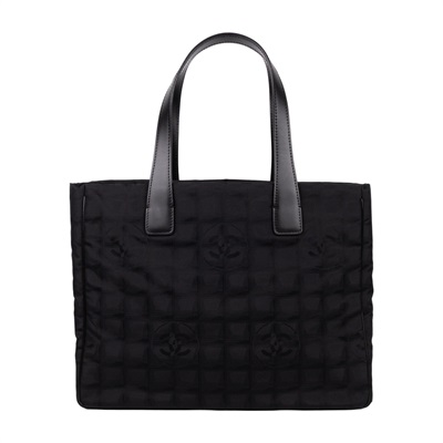 香奈兒 CHANEL New Travel Line MM 旅行袋 肩背包 托特包 手提包 A15991 9開黑尼龍Travel Line MM 保證卡