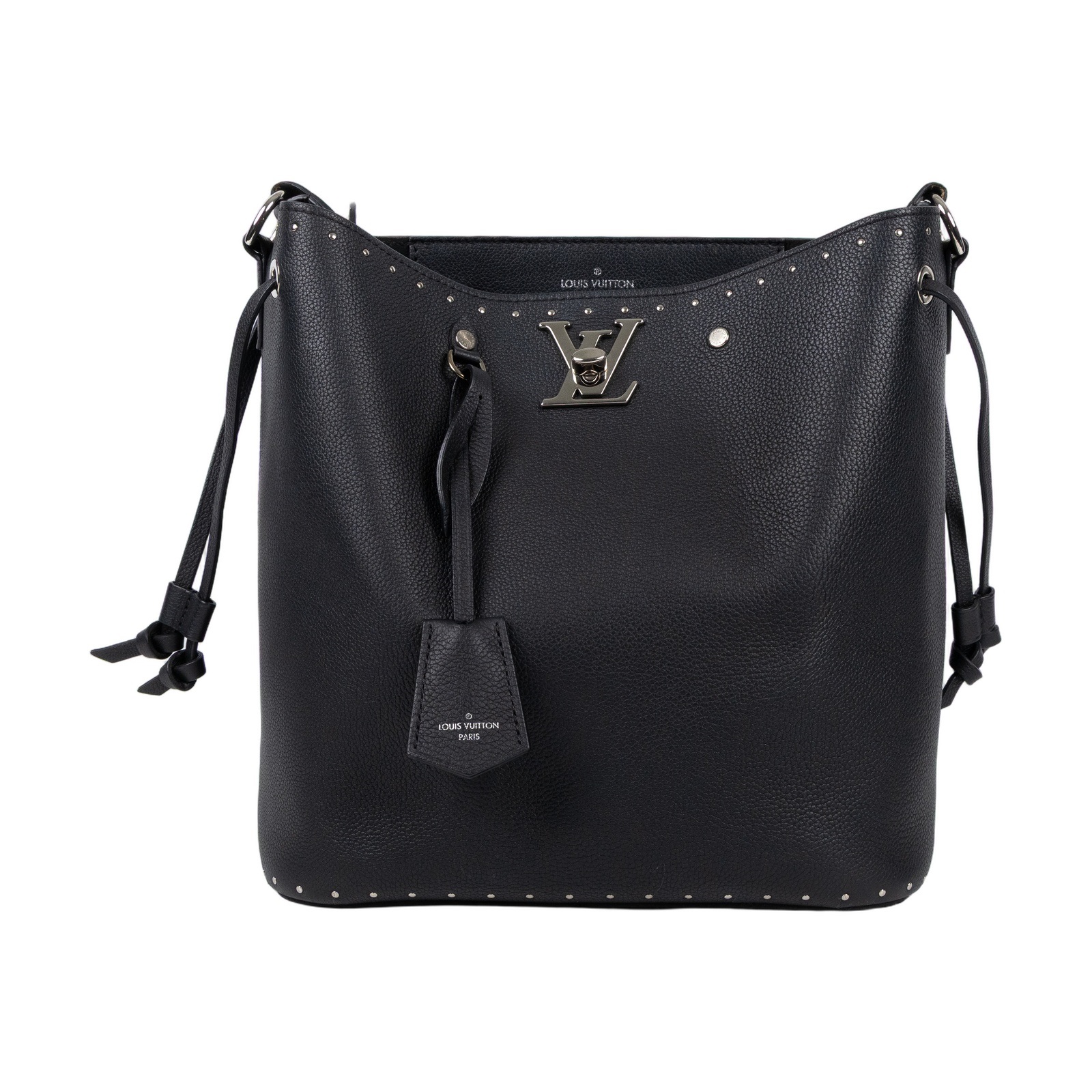 路易威登 LOUIS VUITTON Lockme Bucket 水桶包 肩背包 斜背包 M43878 黑LOCK ME BUCKET 無附屬品