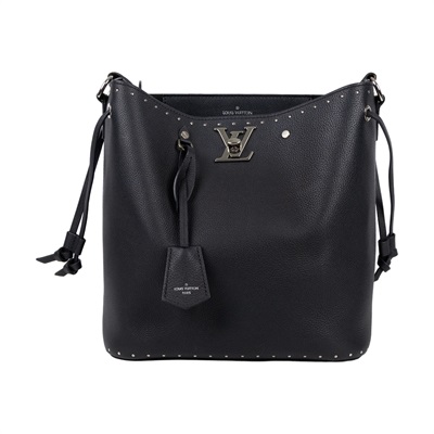 路易威登 LOUIS VUITTON Lockme Bucket 水桶包 肩背包 斜背包 M43878 黑LOCK ME BUCKET 無附屬品