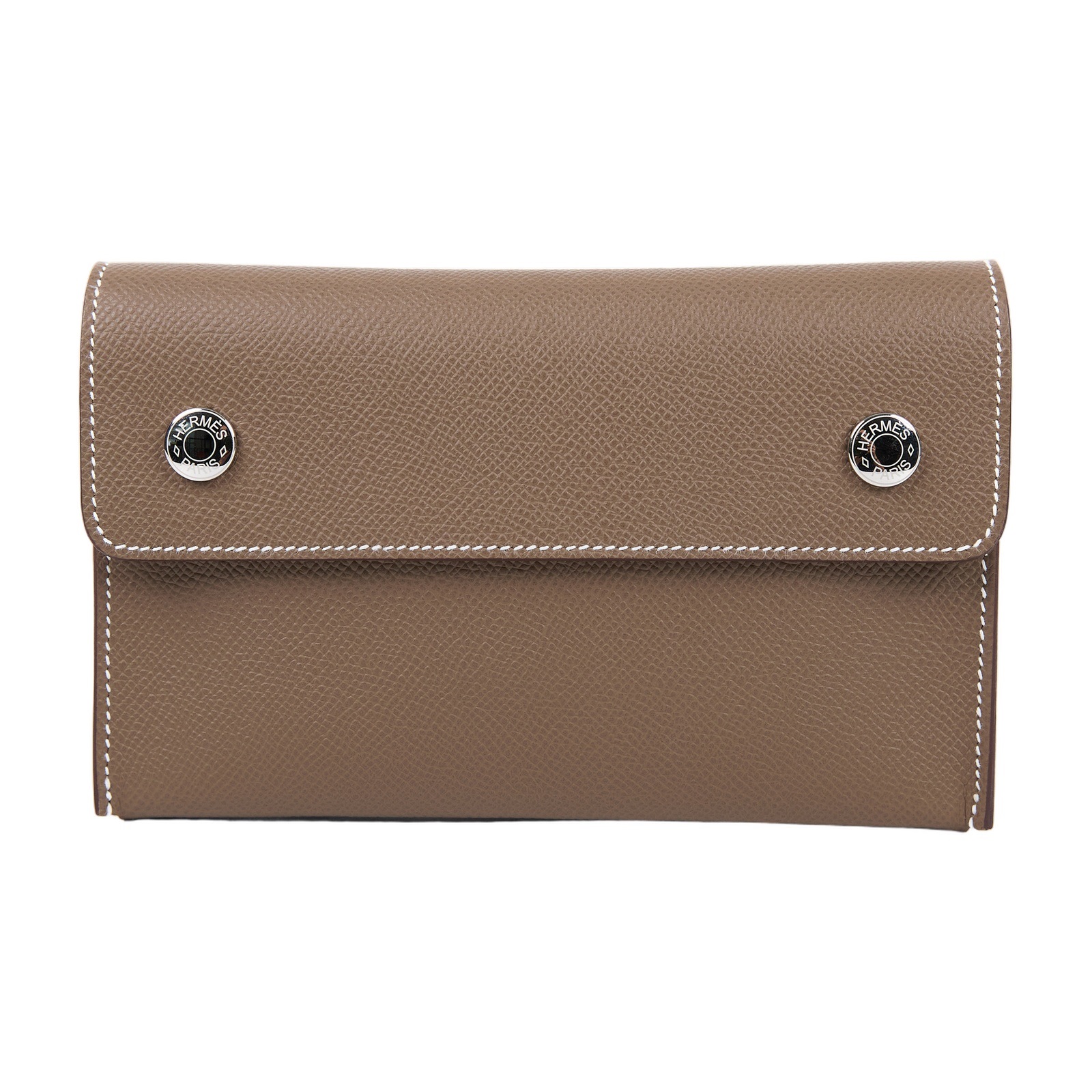 愛馬仕 Hermes Nap wallet 隨身錢包 銀色五金 大象灰 H085291CK18 /G AM 003 UH  原廠盒子/防塵袋/購買證明影本