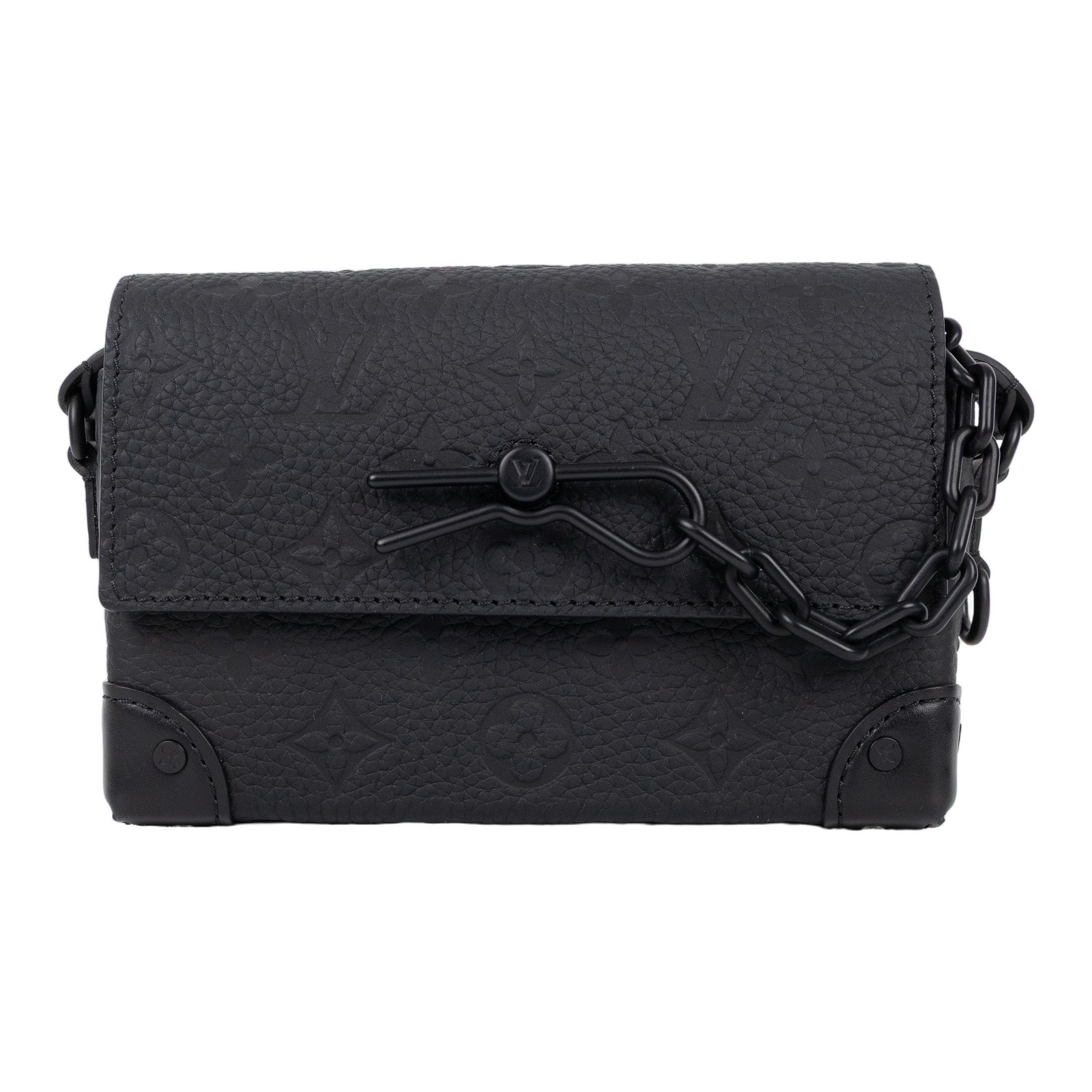 路易威登 LOUIS VUITTON Steamer 隨身 錢包 黑色 M81746 晶片款 黑原花壓紋Steamer肩背包 防塵袋