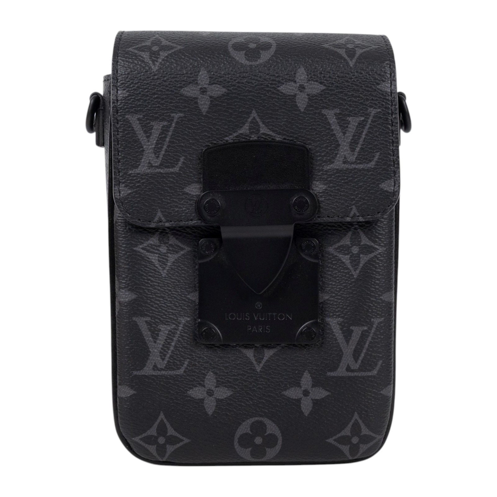 路易威登 LOUIS VUITTON S-Lock 直式隨身錢包 M82252 晶片款 黑S-Lock 鎖扣直式隨身錢包 原廠盒子/防塵袋/背帶