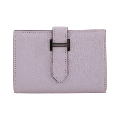 愛馬仕 Hermes Bearn Mini 短夾 BEARNMINI W US 009 IS W刻 櫻花粉MINI BEARN 原廠盒子