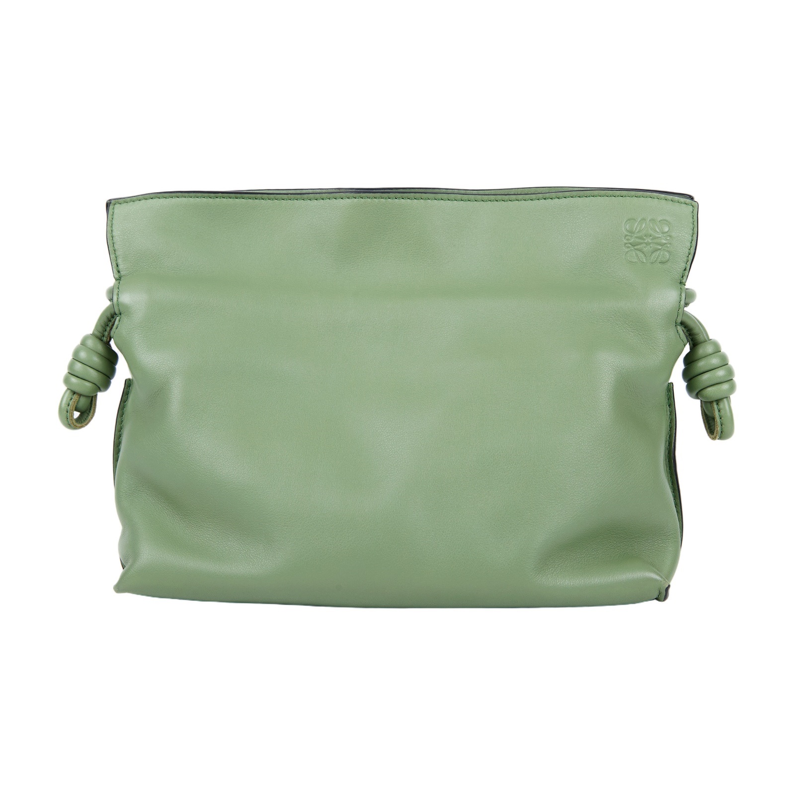 羅意威 LOEWE Mini Flamenco clutch 小牛皮 迷你 肩背包  綠FLAMENCO MINI 防塵袋
