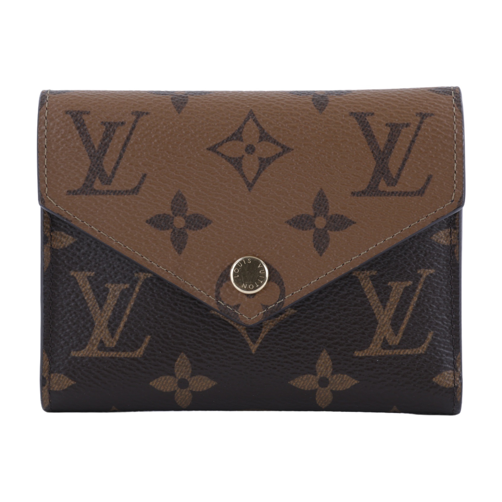 路易威登 LOUIS VUITTON Victorine 錢包 Reverse塗層帆布 M81557 晶片款 VICTORINE雙色短夾 原廠盒子/防塵袋