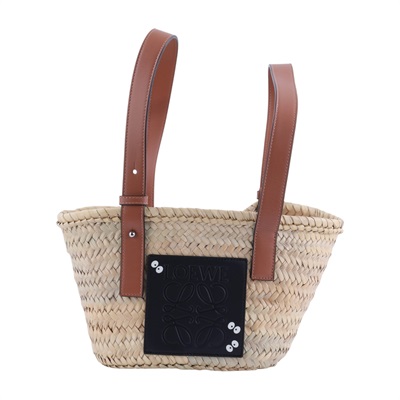 羅意威 LOEWE 棕櫚葉 手提包 菜籃包 編織包 小型 吉卜力聯名 A223S93X09 炭灰精靈 手提竹編包 BASKET DU 防塵袋