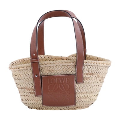 羅意威 LOEWE 棕櫚葉 小牛皮 小型 編織包 327.02.S93 咖草編包 無附屬品