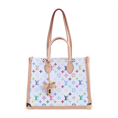 路易威登 LOUIS VUITTON OnTheGo MM 手提袋 單肩包 LVxTM 村上隆 聯名 M13079 晶片款  原廠盒子/防塵袋/鎖組