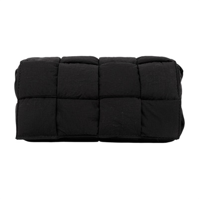 寶緹嘉 BOTTEGA VENETA Padded Cassette 尼龍 編織腰包 679763VBO80 黑尼龍CASSETTE 斜背包4X2 防塵袋