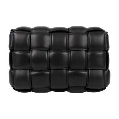 寶緹嘉 BOTTEGA VENETA Padded Cassette 枕頭編織包 591970VCQR1 黑PADDED CASSETTE 5X3 防塵袋