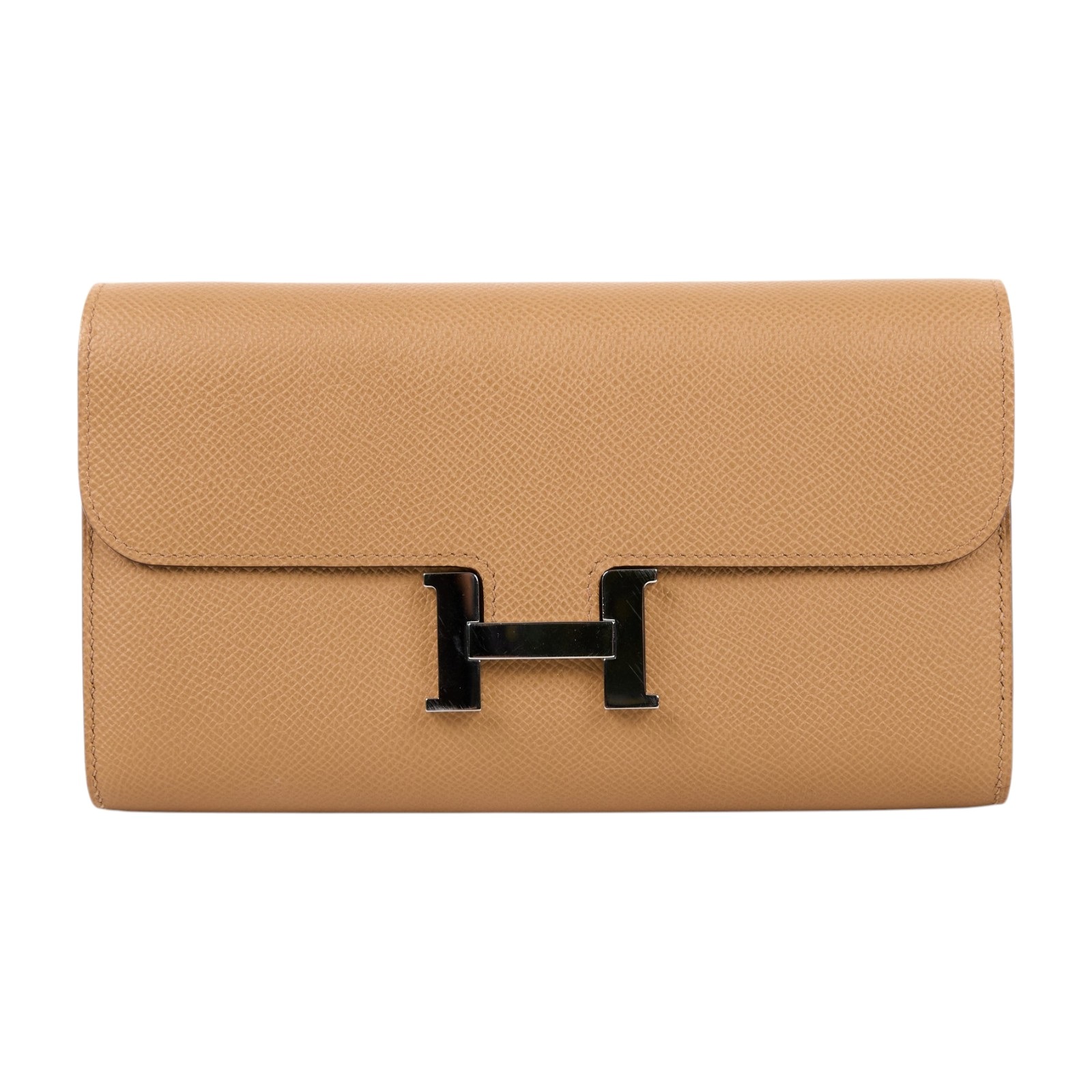 愛馬仕 Hermes Constance to go 康康包 長夾 銀色五金 餅乾色 H080125CK4B / KTI OOO AG  原廠盒子/防塵袋/購買證明/背帶
