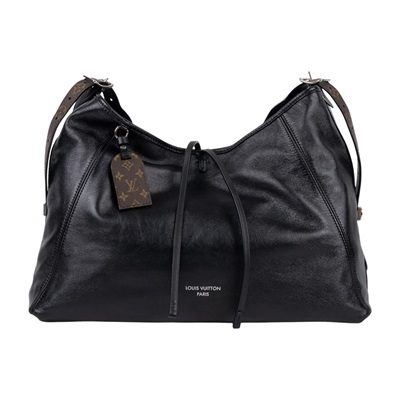 路易威登 LOUIS VUITTON CarryAll Vibe MM 手提 肩背包 黑色 M25143 晶片款  原廠盒子/內袋/購買證明