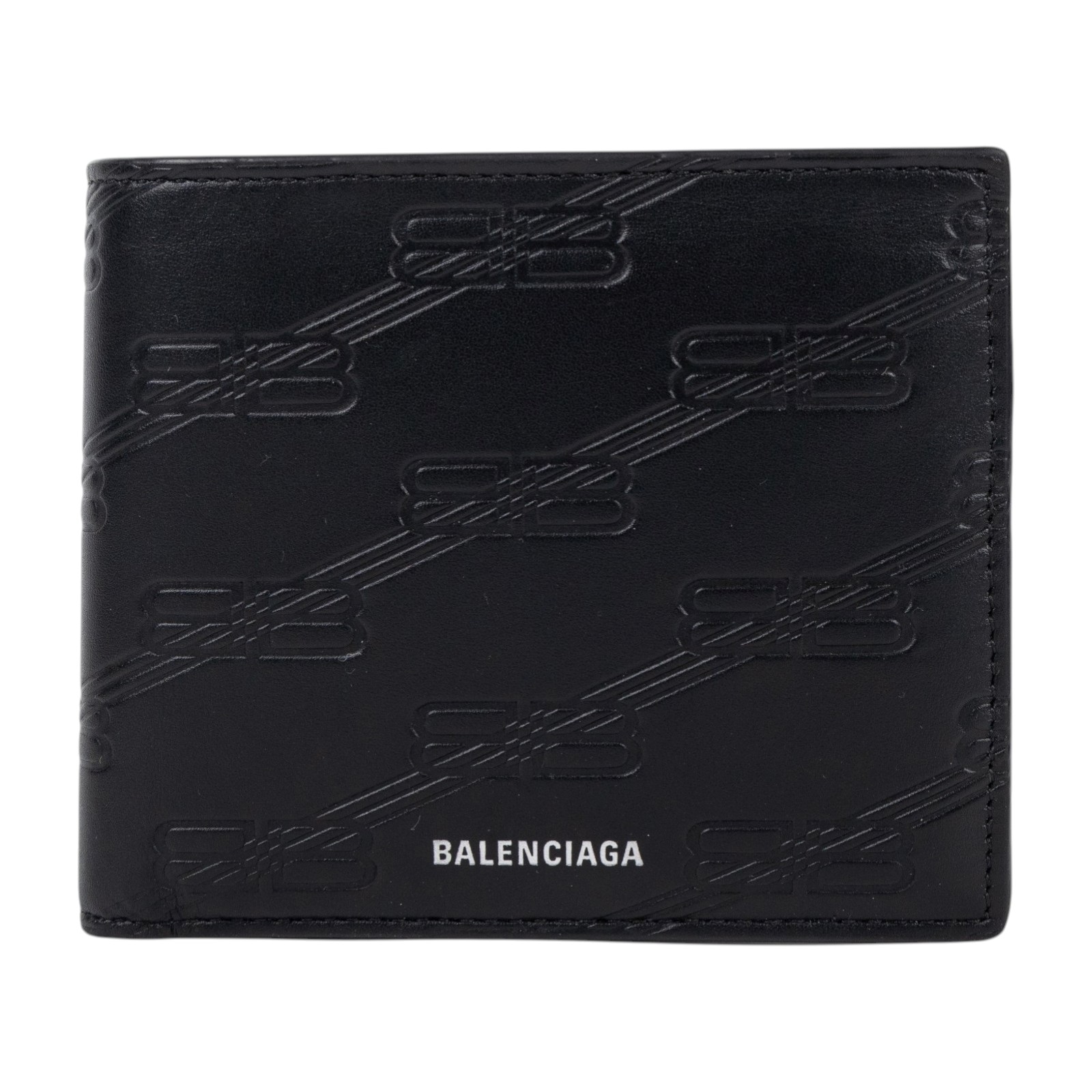 巴黎世家 BALENCIAGA 錢包 短夾 721940210JS 黑壓紋短夾 原廠盒子/防塵袋/購買證明