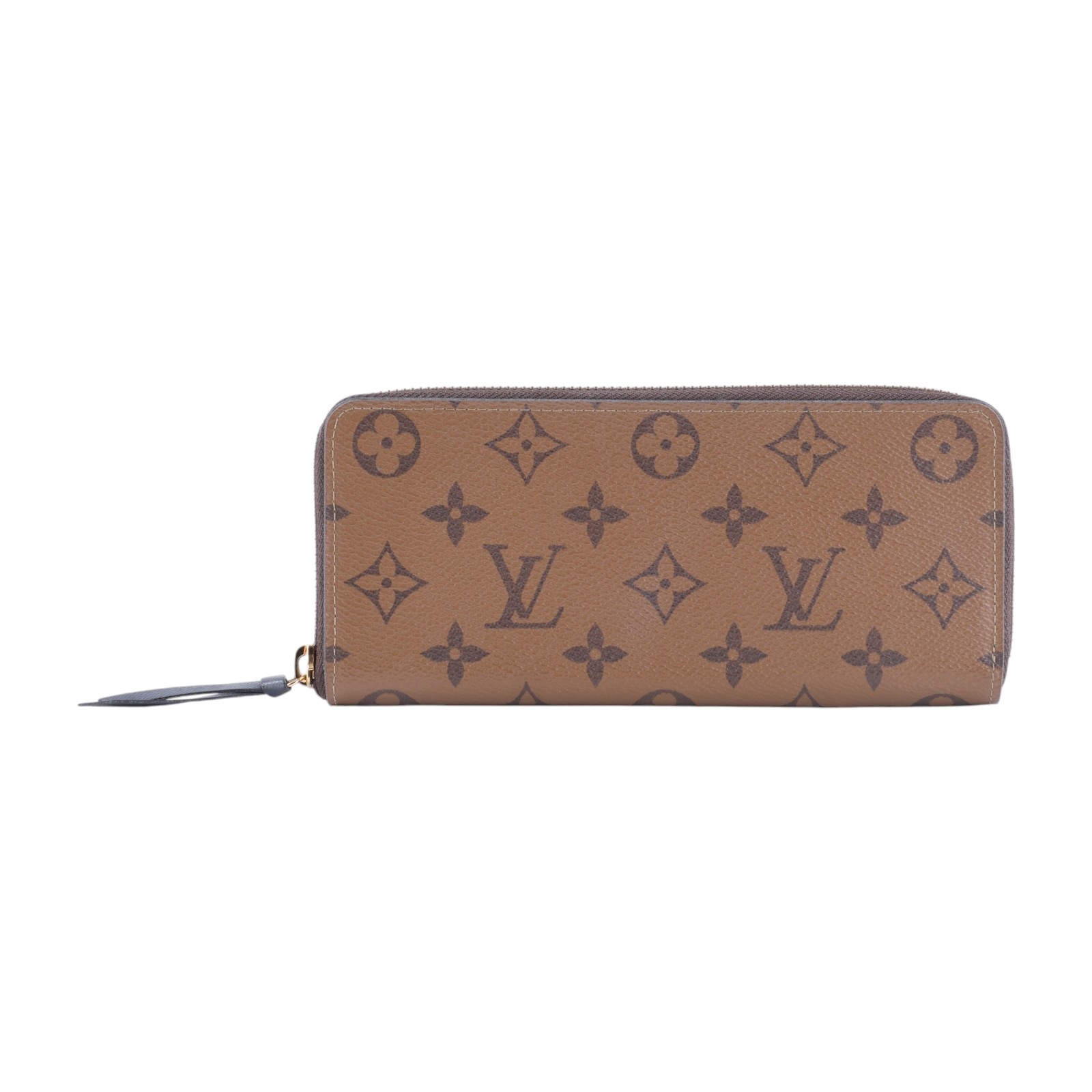 路易威登 LOUIS VUITTON Clémence 錢包 拉鍊 長夾 Monogram Reverse塗層帆布 M82336 晶片款  原廠盒子/防塵袋