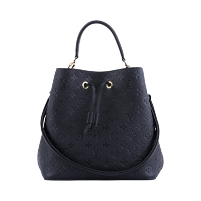 路易威登 LOUIS VUITTON NéoNoé MM 黑色 粒面壓花牛皮 束口水桶包 M45256 晶片款 黑NéoNoé MM 原廠盒子/防塵袋/背帶