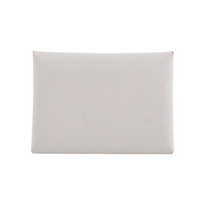 愛馬仕 Hermes Calvi Duo 卡包 粉筆白色 胭脂紅色 銀色五金 H083036CKBB /K UY 006 TM  原廠盒子