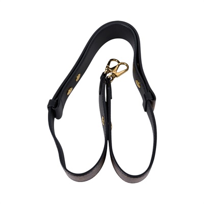 路易威登 LOUIS VUITTON Bandoulière 肩背帶 黑色 J02465 原花可調節寬背帶 無附屬品