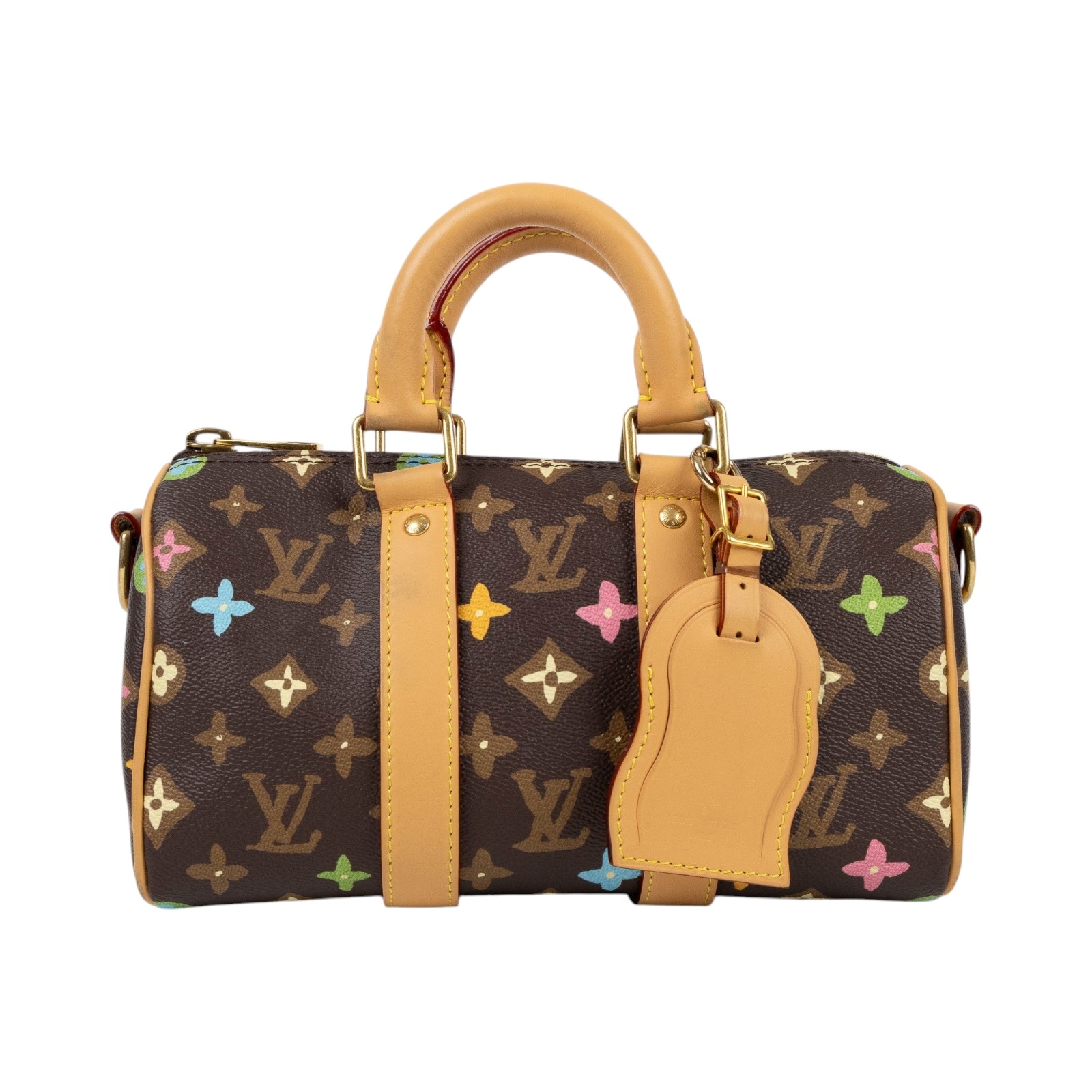 路易威登 LOUIS VUITTON Keepall Bandoulière 25 波士頓包 肩背包 斜背包 M24849 晶片款  背帶/吊牌