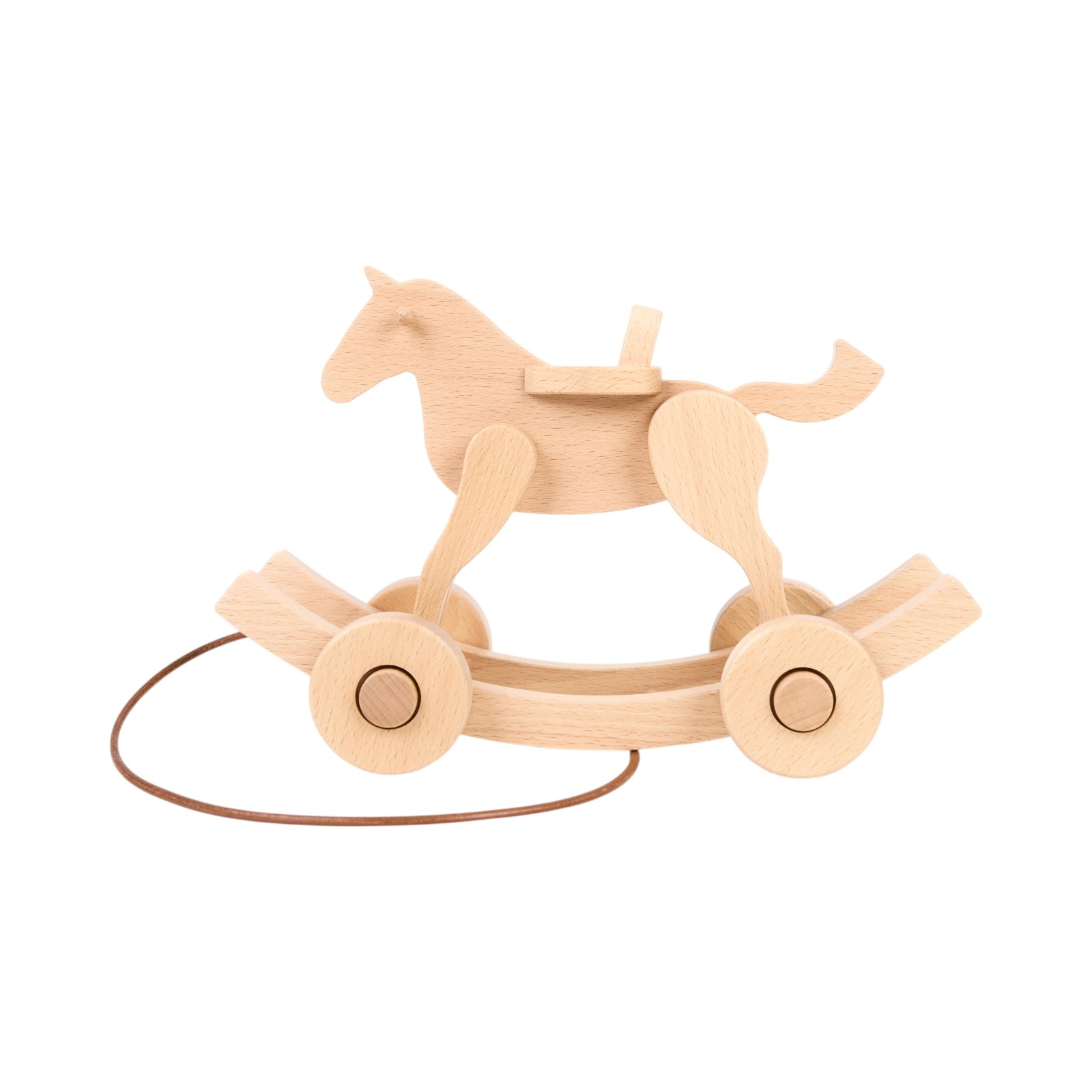 愛馬仕 Hermes Spirit pull-along horse 實心櫸木拉環小馬 原木色 H400157Mv01 H400157M 01  無附屬品