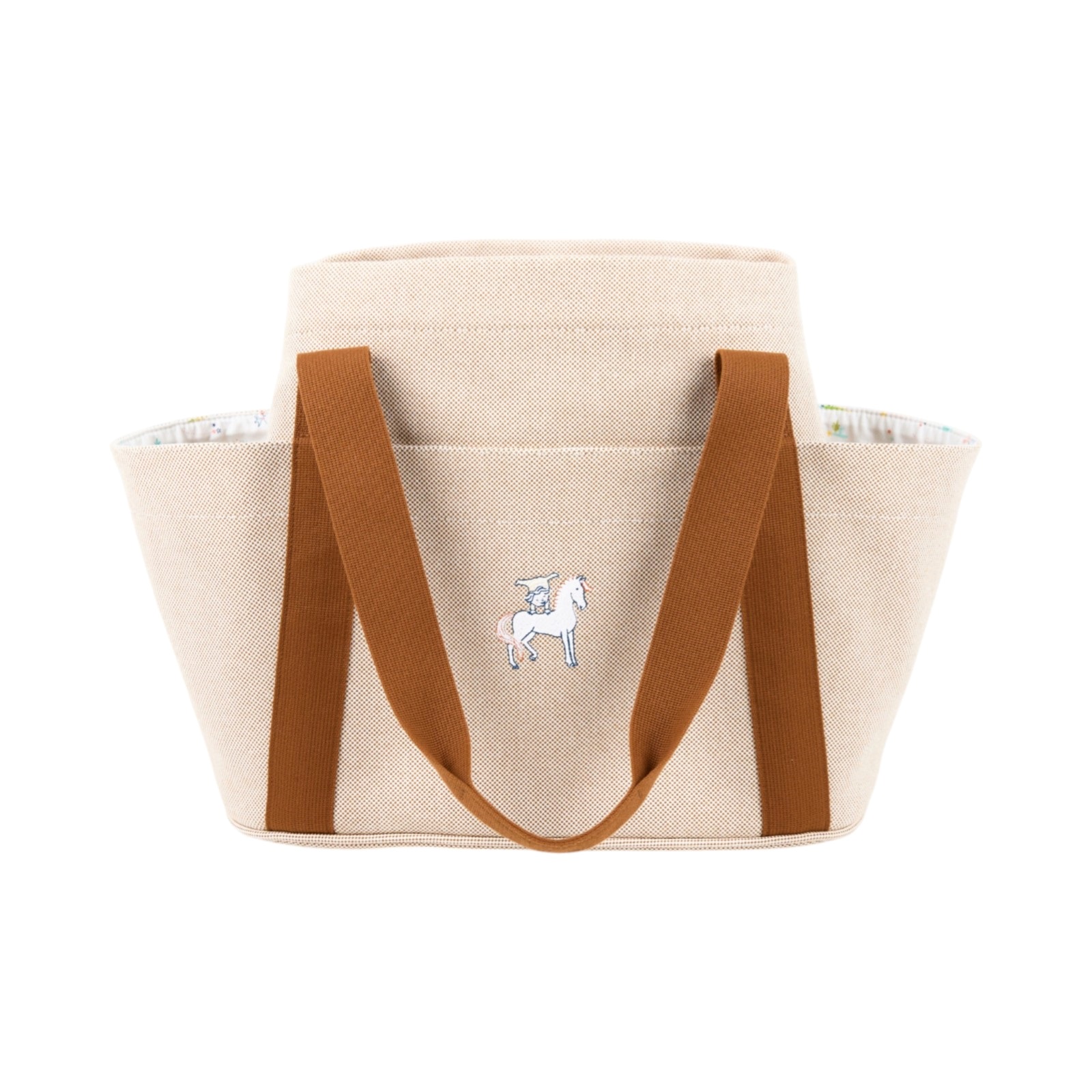 愛馬仕 Hermes Cabriole 尿布袋 H帆布 棉質 珍珠灰 H104481Mv01 H104481M 01 棕Cabriole 媽媽包 內膽包/布墊