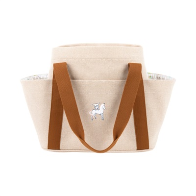 愛馬仕 Hermes Cabriole 尿布袋 H帆布 棉質 珍珠灰 H104481Mv01 H104481M 01 棕Cabriole 媽媽包 內膽包/布墊