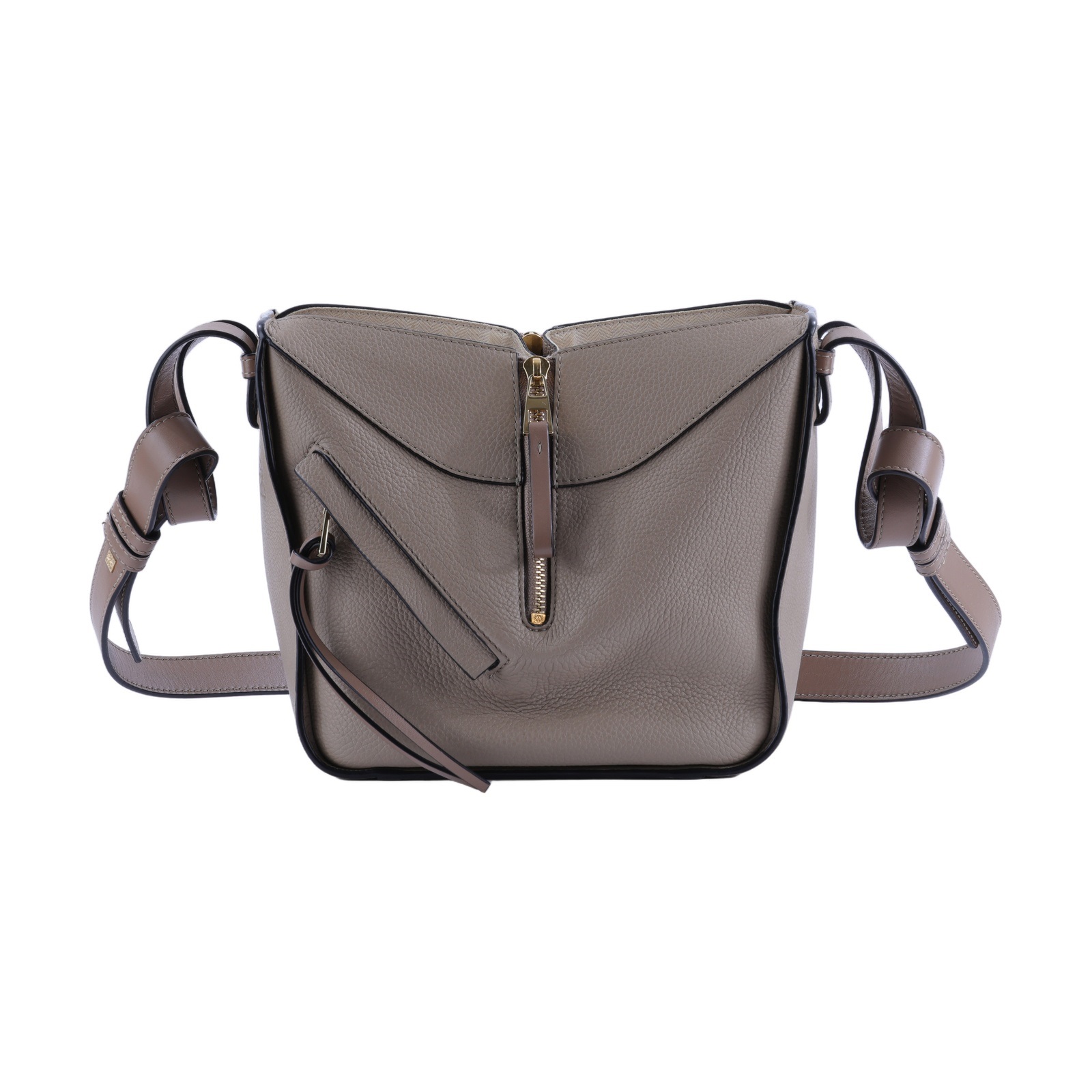羅意威 LOEWE Compact Hammock bag 小牛皮 肩背 吊床包 A538H13X03 灰Mini Hammock 防塵袋