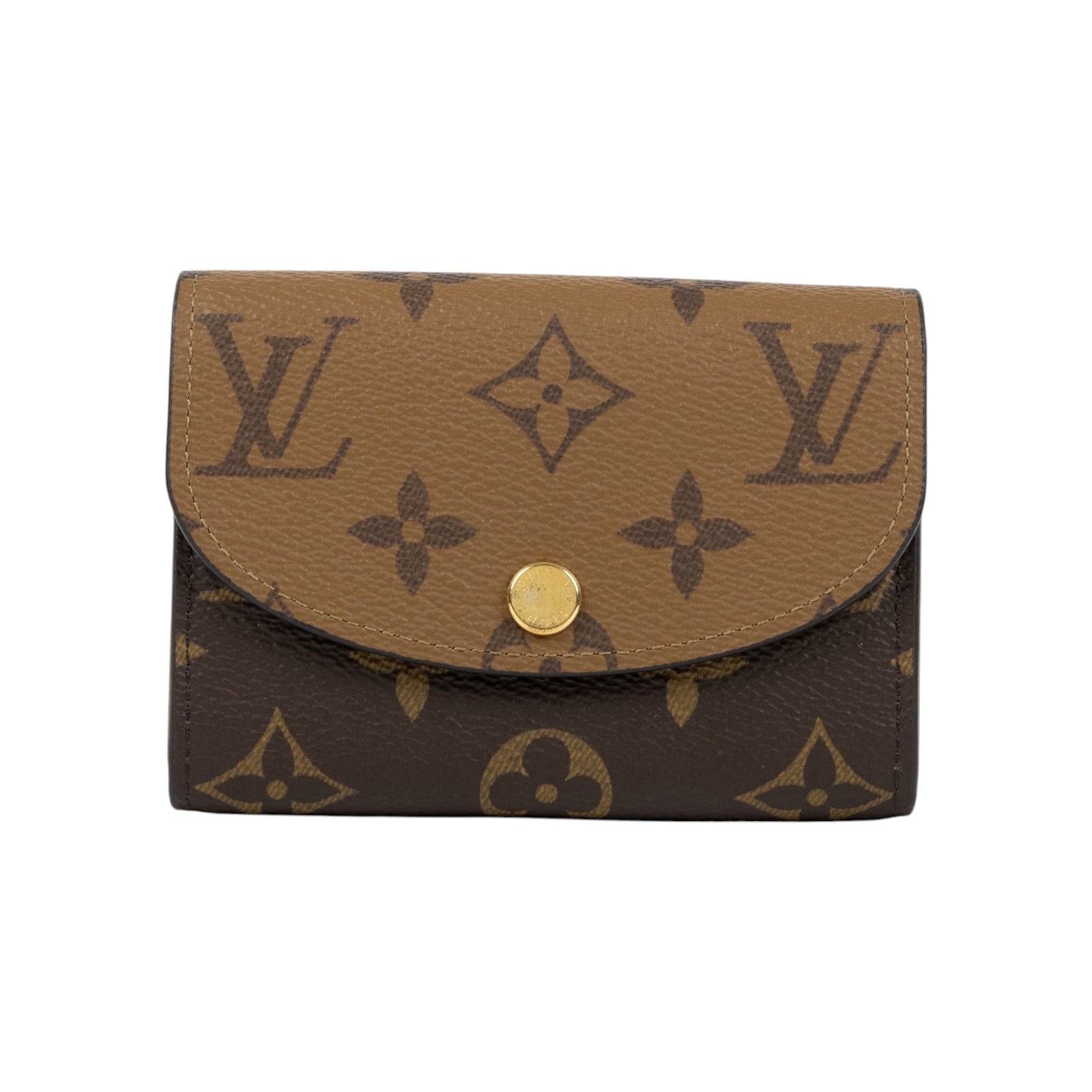 路易威登 LOUIS VUITTON Rosalie 零錢包 M82333 晶片款 原花雙色卡夾 無附屬品