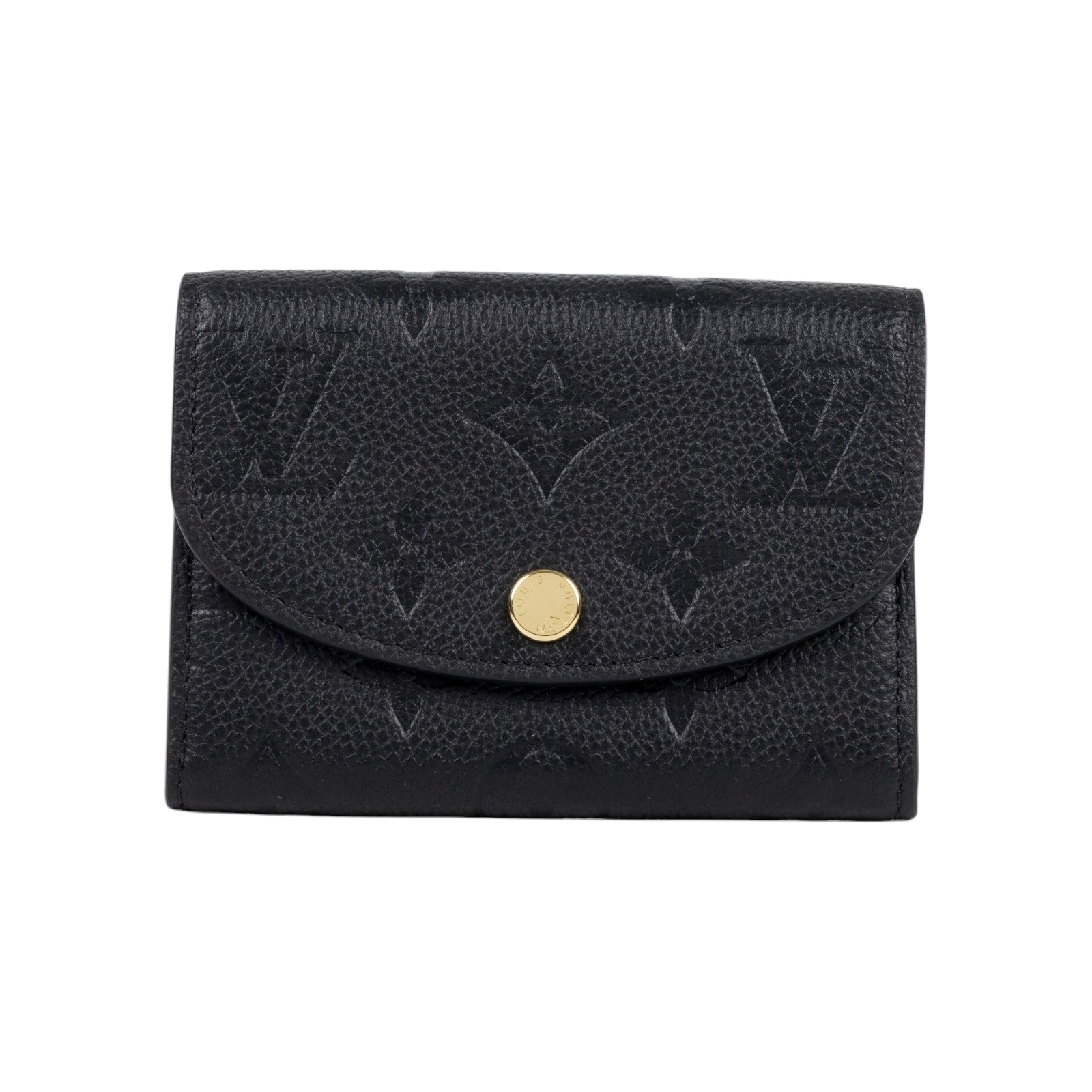 路易威登 LOUIS VUITTON Rosalie 零錢包 黑色 M81455 晶片款 黑原花壓紋Rosalie零錢包 原廠盒子/防塵袋